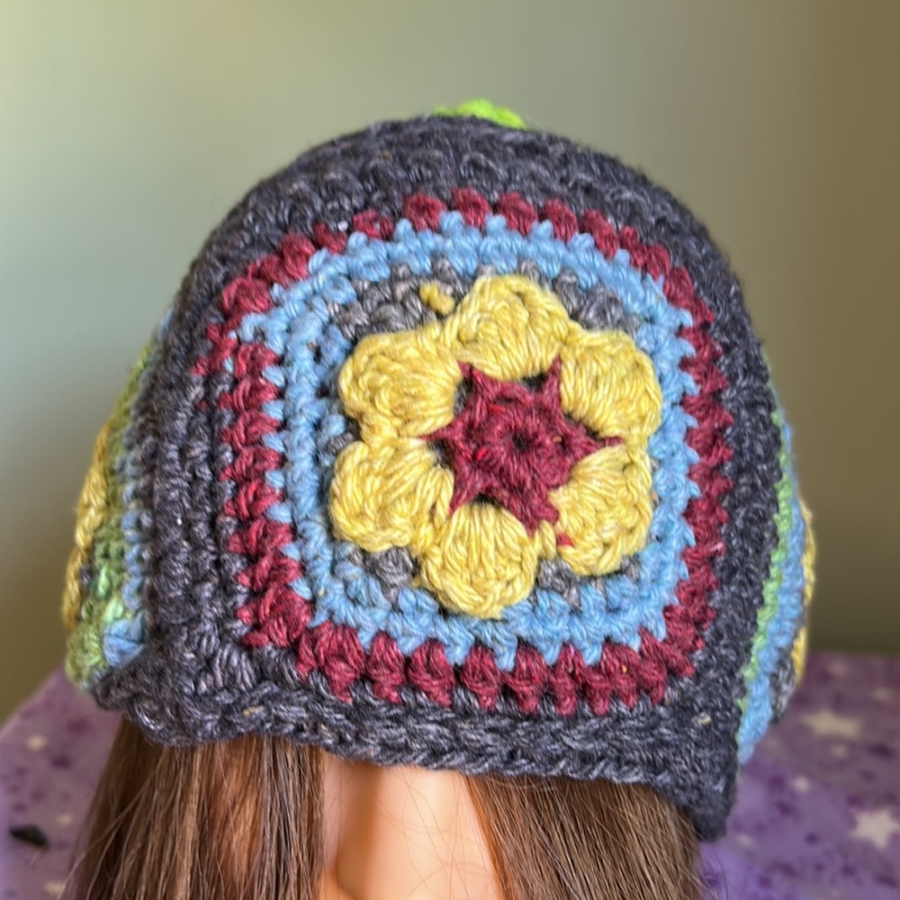 Multicolor Crochet Headband soft wool medium beautiful - Picture 3 of 6